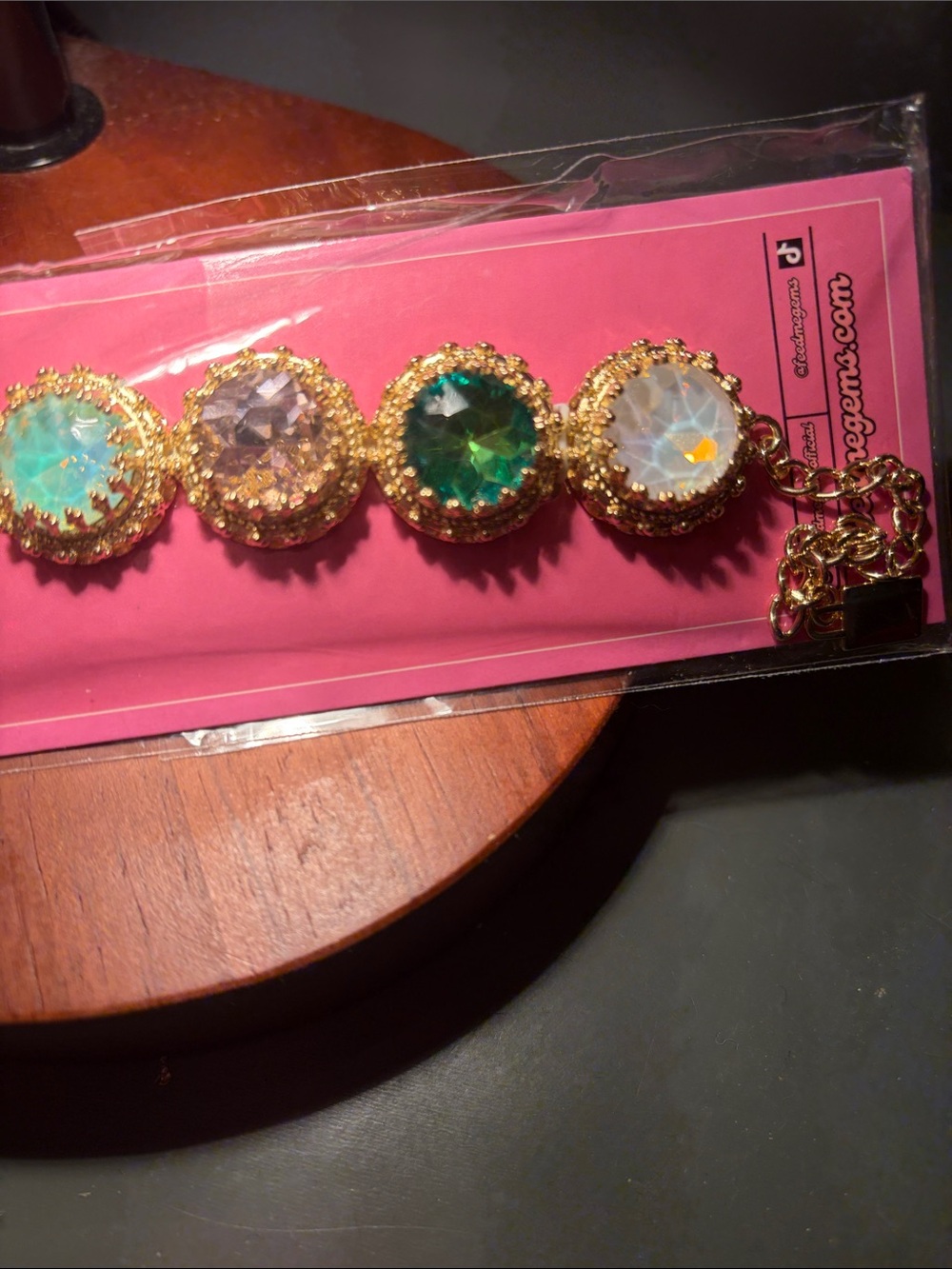 NEW Feed Me Gems Rainbow Opal Pastel Queen Bracelet - Picture 8 of 16